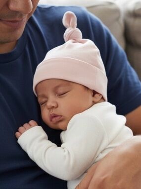 3/$9 NWOT American Apparel Organic Cotton Baby Hats - Pale Pink